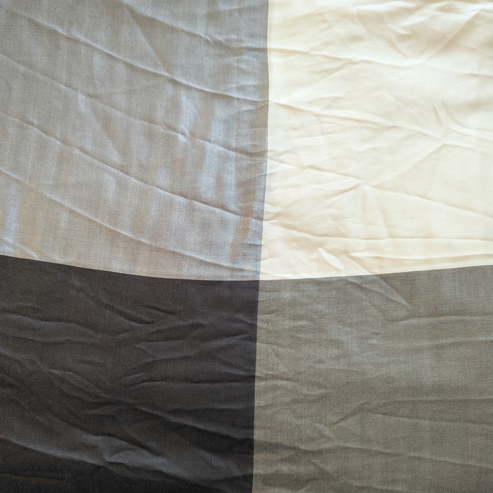 Chic Gray and Cream Scarf Wrap